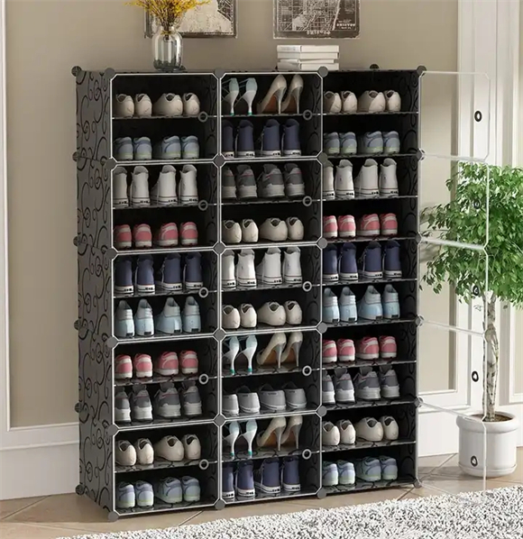 Plastic shoe rack